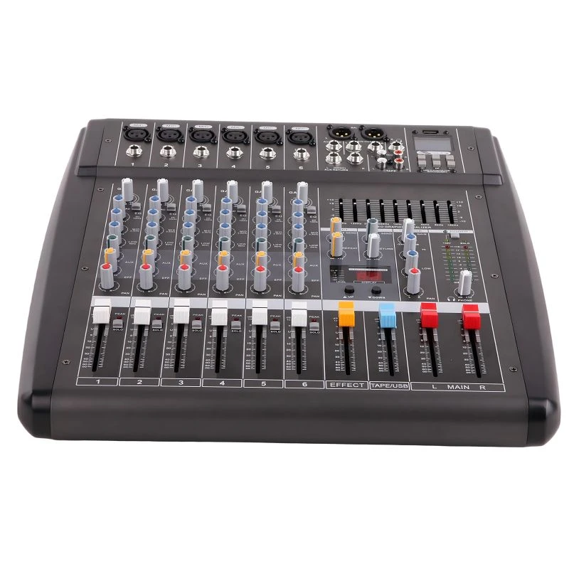 6-Channel Mixer With Built-in 2*250W Amplifier