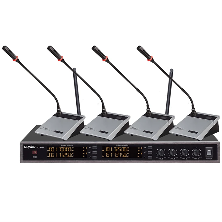 SC-204U 4 Pcs UHF Conference Microphone