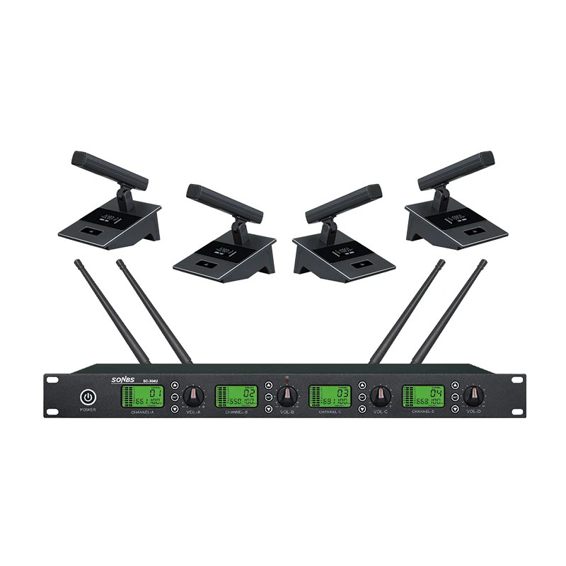 SC-304U 4 Desktop UHF Conference Microphone