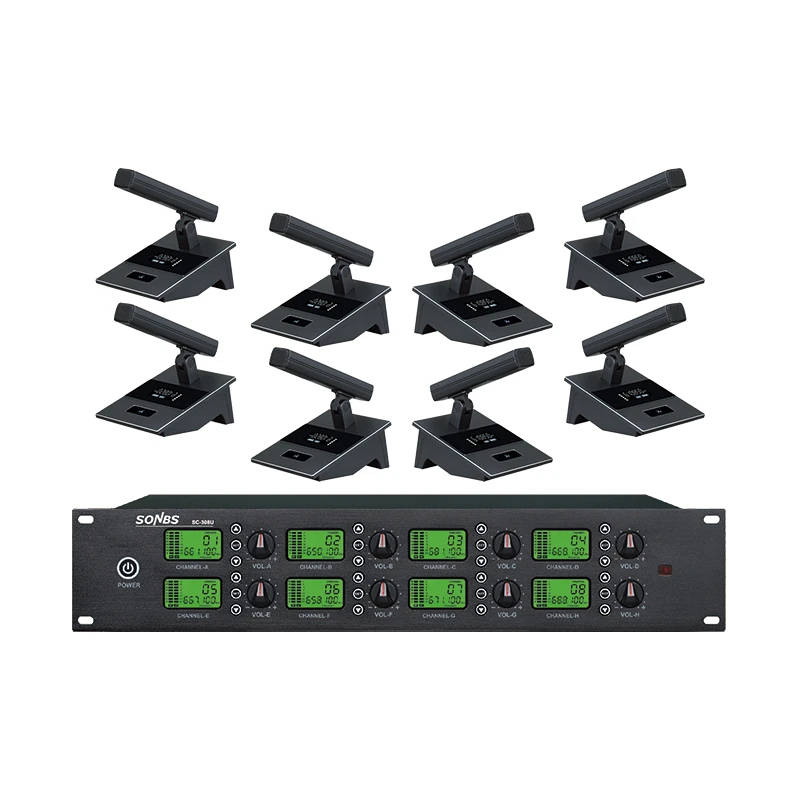 SC-308U 8 Desktop UHF Conference Microphone