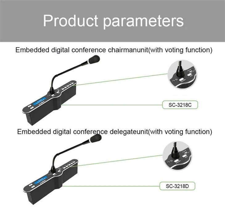 SC-3218C SC-3218D Embedded Digital Conference Chairman Unit
