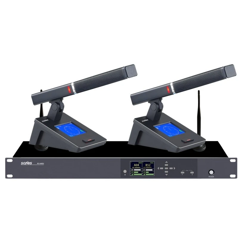 SC-A402U UHF Wireless Conference With 2 Desktop Mic Unit