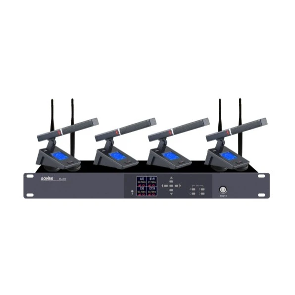 SC-A404U UHF Wireless Conference With 4 Desktop Mic Unit